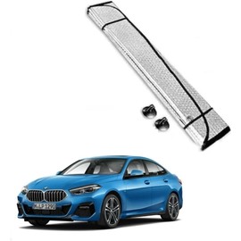 Promosyonca Araba Ön Cam Güneşliği, 130x65 cm, Gümüş, Vantuzlu