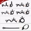 60pcs Universal Automotive Wire Loom Clips Kit Engine Bay Harness