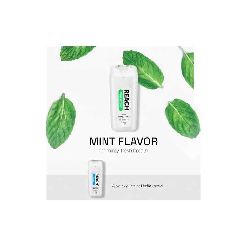 Reach Mint Waxed Floss, 200 Yd Pack of 1