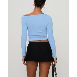 Wrotorea Women's Casual Elastic Mid Waisted Stretchy Slit Hem Bodycon Mini Skirt with Shorts Underneath y2k Cargo Skirt (Black 8, XS)