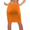 sesto senso Women's Underskirt Knee-Length Tight Petticoat Viscose Silk, orange