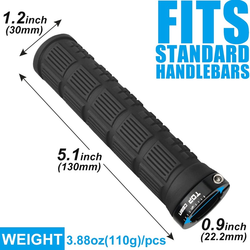 TOPCABIN Bike Grips Double Lock Bicycle Handlebar Grips Rubber Grips