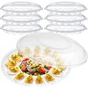 Shellwei 6Pcs Deviled Egg Platter with Lid Container Tray with