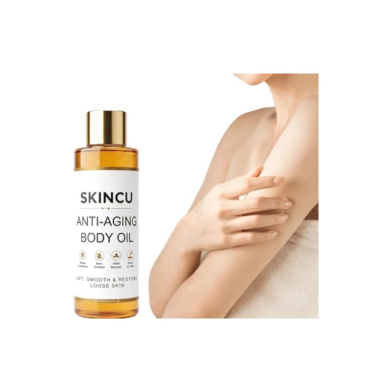 SKINCU Aceite Corporal Reafirmante, Hidratante y Absorción Rápida 2x100ml