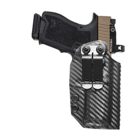kydex IWB Holster for PSA Dagger Compact 9mm Red Dot Optic Ready Inside The Waistban Concealed Carry (Carbon Fibre PSA Dagger Compact, Left IWB)
