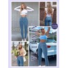 AIMILIA Crossover Jeggings for Women Tummy Control High Waist Pull