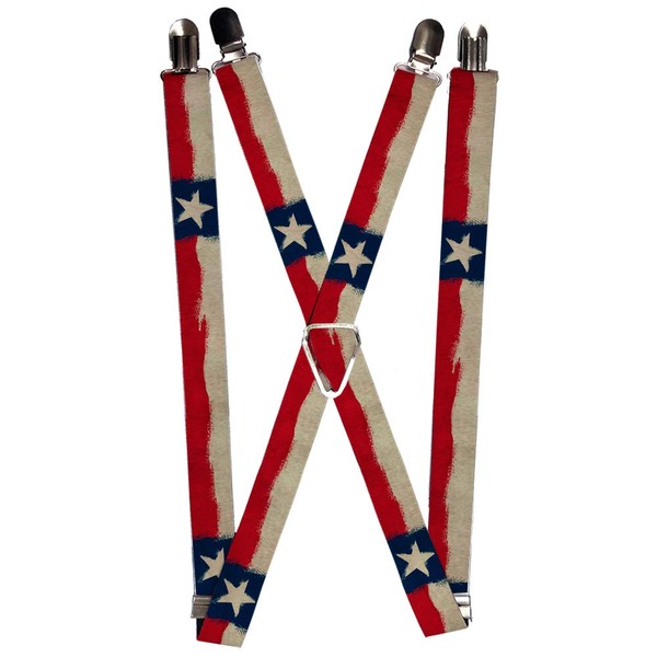 Buckle-Down Texas Men's Suspenders, Multi-Colour, One Size, multicoloured