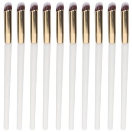 HOMSFOU Set de 10 Brochas Correctoras de Maquillaje Mango de Madera y Fibra, para Aplicar Corrector y Sombra de Ojos de Forma Uniforme Marcas