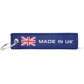 Llavero de bandera de país con llavero, llaves, coches, motocicletas, mochilas, equipaje y regalos, EDC, Fabricado en Reino Unido, S