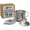 Birdee Vietnamese Coffee Dripper - 12 oz, Stainless Steel, Medium