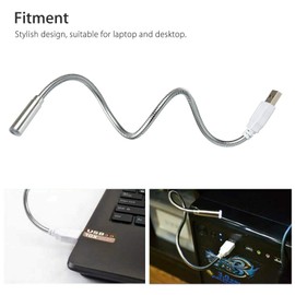 LinaLife USB Flexible Bright LED Night Light Lamp Laptop Portable Computer Metal PC Modern USB LED Lamp, Computer Keyboard Light for Laptop, Flexible Gooseneck Tube