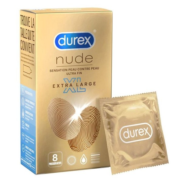 Durex Nude peau contre peau préservatifs ultra fin, box of 10