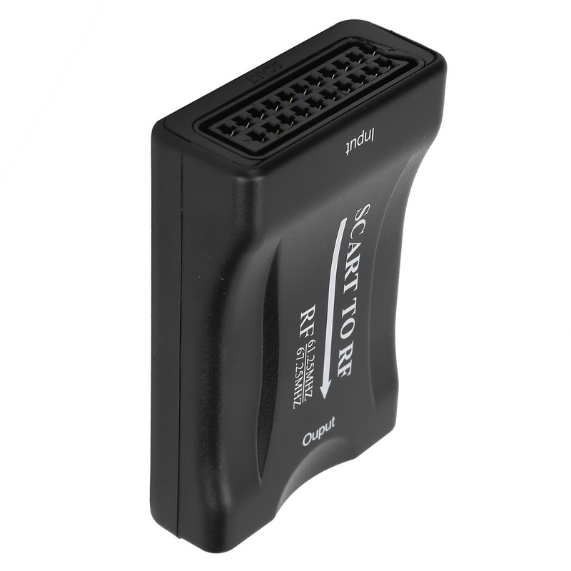 SCART to RF Converter Video Adapter RF 61.25mHz/ 67.25mHz Output