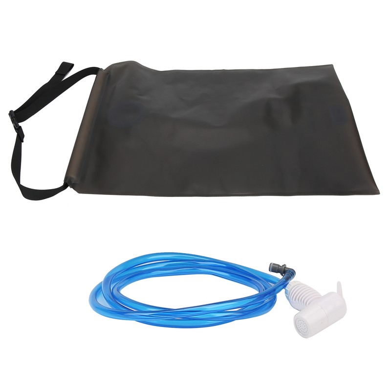 15L Outdoors Foldable Shower Bag with Shower Nozzle for Hiking