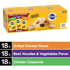 Pedigree Choice Cuts in Gravy Wet Dog Food, Variety Pack, 3.5 Ounce (54 Count)