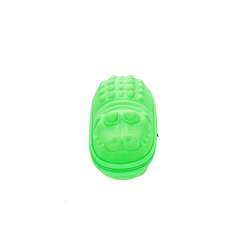 Sunproof Sunglasses case red mouthed Green Crocodile
