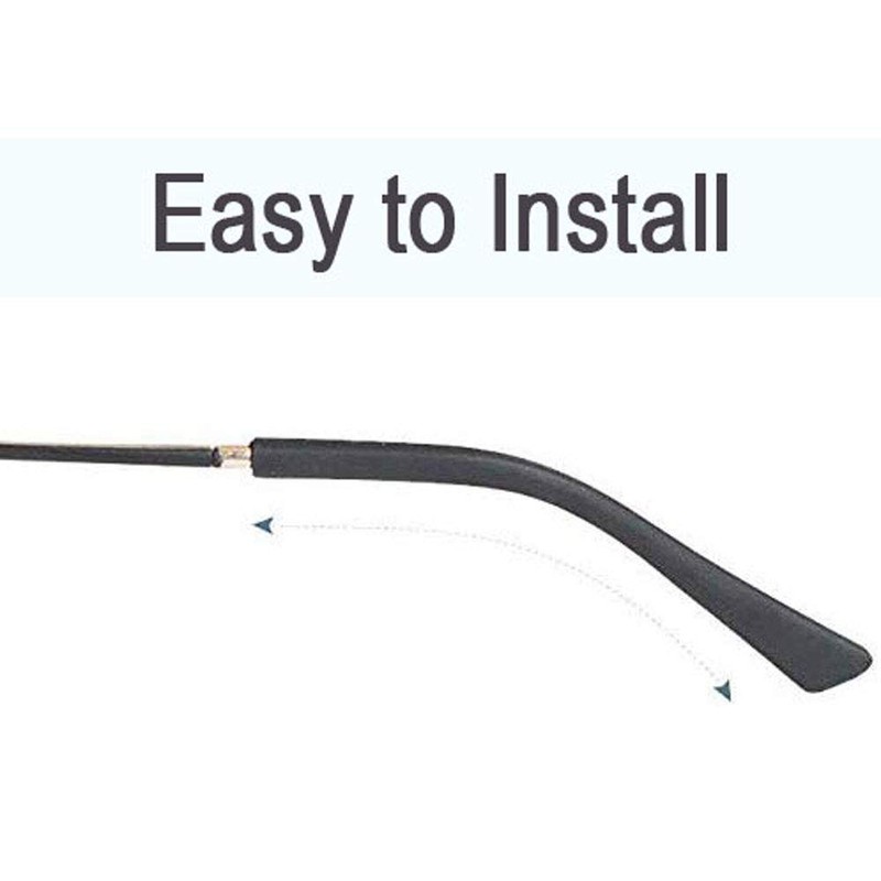 Glasses end caps, Black, blue, white, brown, purple, red
