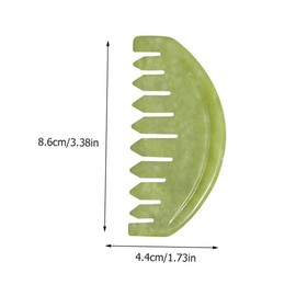 Healvian 1pc Jade Scalp Massage Comb for Care Relaxation and Circulation Comfortable Wide-tooth Design for Multi-part Massage Self-care Tool