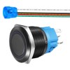 Gebildet 22 mm Stainless Steel Button, 1NO1NC, 110V-220V, LED, SPDT,