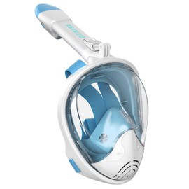 G2RISE SN01 Full Face Snorkel Mask with Detachable Snorkeling Mount, Anti-Fog and Foldable Design for Adults Kids