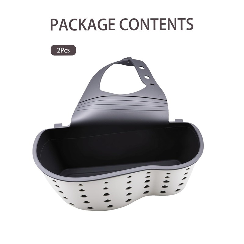 Heran 2 Pack Kitchen Sink Caddy Sponge Holder, Hanging Ajustable