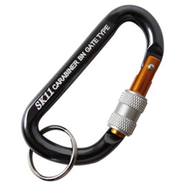 SK11 SAC-660BN Locking Carabiner, Fall Prevention, Screw Lock Function, BN Black, 0.2 x 2.4 inches (6 x 60 mm)