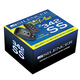 Silencer 342SS Extended 2 Way Security with Keyless Entry System 1500 ft Range, Black