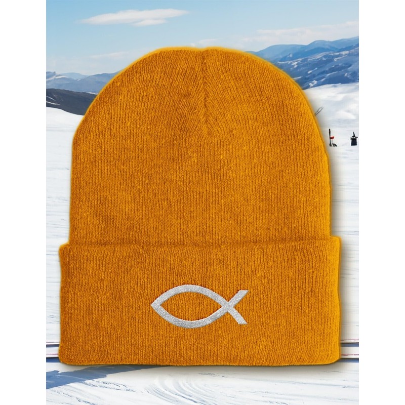 Hat - Christian Symbol Fish - Beanie One Size -