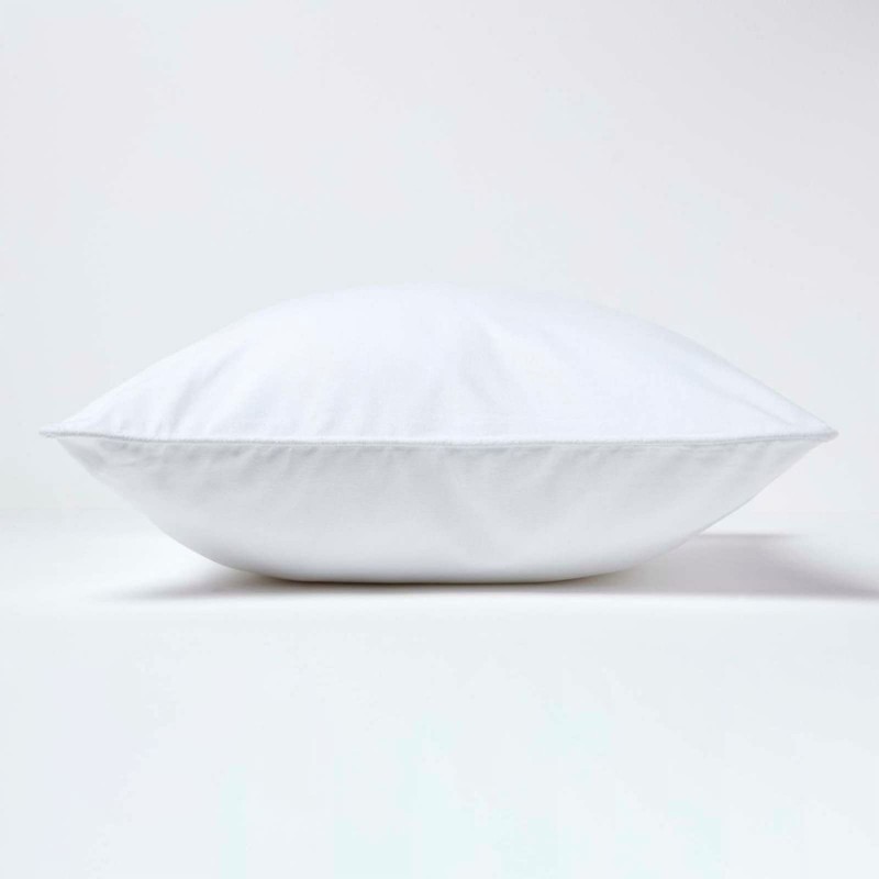 HOMESCAPES - 100% Cotton Plain White Large Cushion Cover -