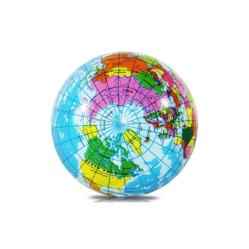24x World Globe Earth Globe Foam Softball Ball Bull Dog