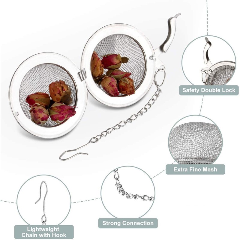 NC Tea Strainer 5.5 cm Tea Infuser with Chain 304