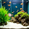 Red Aquarium Fish Net 3 Inches Fine Mesh Skimmer for
