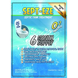 Sept-Eze Septic Professional Strength Septic Tank Treatment 6 Monthly Treaments