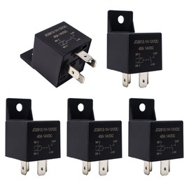 HISports JD2912-1H-12VDC Car Relay 12V 40A 4-Pin Car Relay SPST for Car, Truck, Boat, Van, Motorcycle, Switch Relay, Toggle Relay, Pack of 5