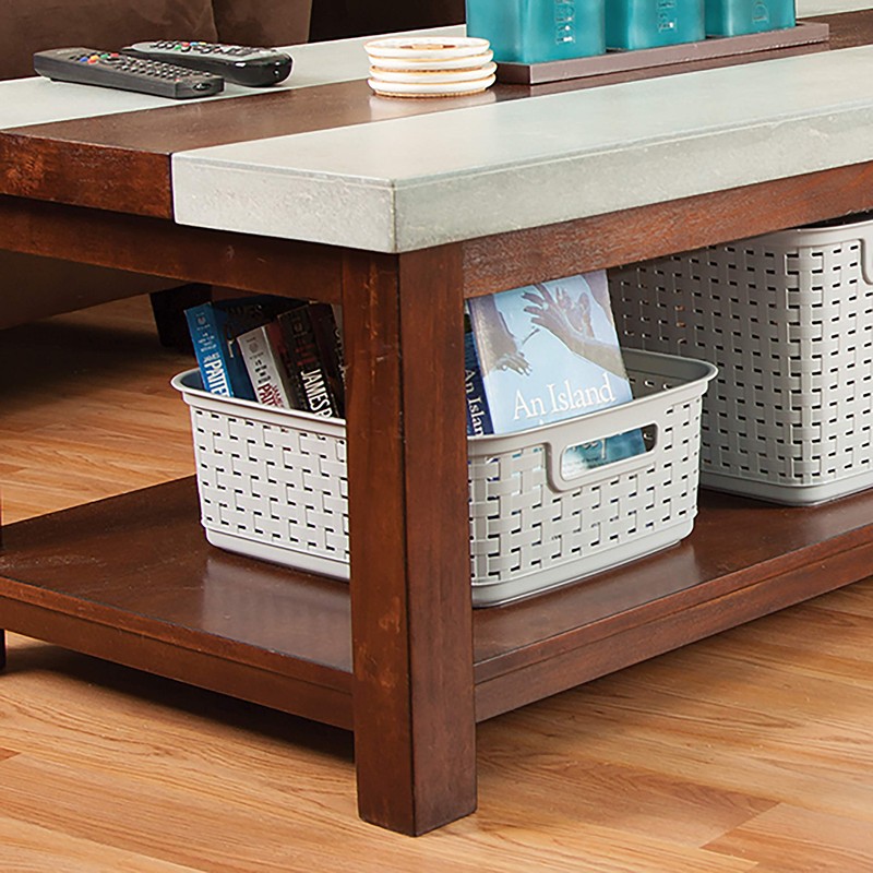 STERILITE Cement Short Weave Basket, Multi