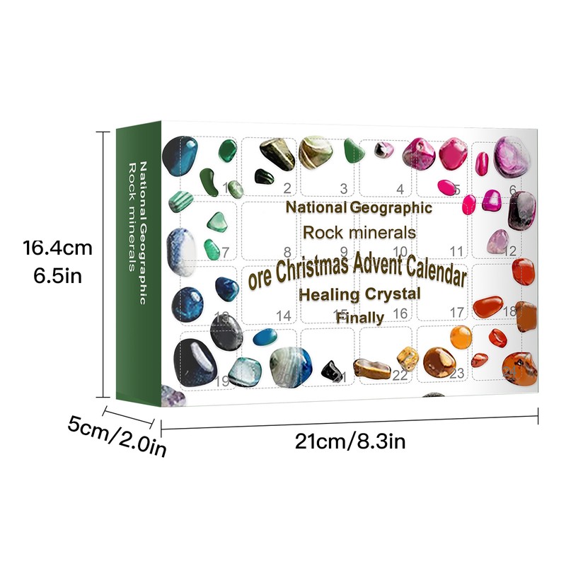 Healing Stones Advent Calendar 24 Grids Improve Creativity Christmas Advent