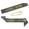 The Legend Has Retired Sash – Gray and Gold Foil