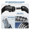 2pcs 1m Candado Cadena Contraseña Seguro Para Moto Bicicleta