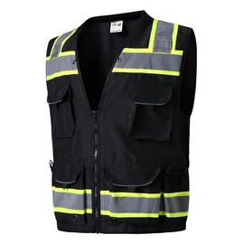 SKSAFETY 12 Pockets Professional level Safety Vest, Class 2 High Visibility Vest, ANSI/ISEA