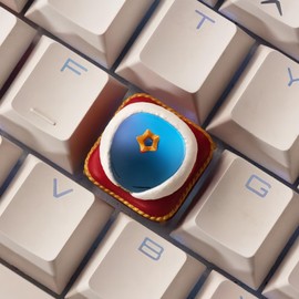 Capkeyno Artisan Anime Slime Resin Handmade Keycaps - ESC, Cute Blue Slime Keycap for Mechanical Keyboard