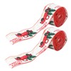 2pcs Christmas Decoration Ribbon Clear Vivid Pattern Durable Packaging Ribbon