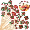200 Pieces Christmas Cocktail Picks Ugly Sweater Cupcake Toppers Medals