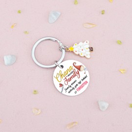 Iweca Ohana Means Family Keychain Birthday Gifts For Women Friendship Christmas Gifts For Women Girls BFF Sister Ohana Keychain