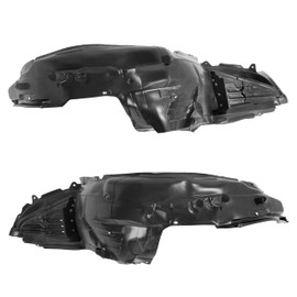 ECOTRIC Front Inner Fender Liner Compatible with 2011-2014 Subaru Impreza WRX STI Replacement for SU1248123 SU1249123 59110FG040 59110FG050 Wheel Liner Splash Unfinished Black Plastic PE