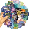 Cute Motivational Aesthetic Stickers, 50PCS Inspirational Waterproof Stickers for Water