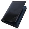 Linody Men's Business Card Holder, Genuine Leather, Italian Leather, Natural