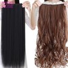 100cm Long Straight Synthetic Clip-In Hair Extensions – Heat Resistant