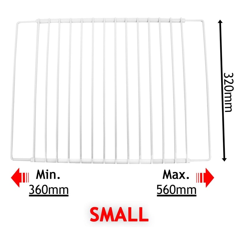 SPARES2GO Fridge Shelf compatible with Fridgemaster Refrigerator Freezer Adjustable White