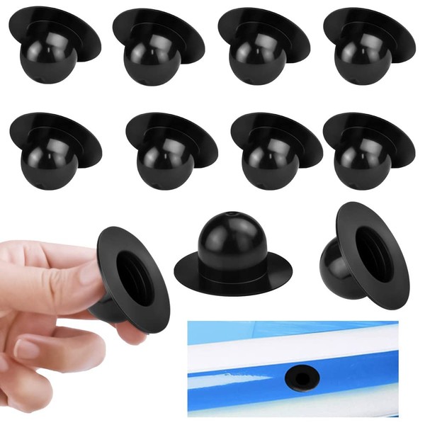 RMENOOR 10Pcs Pool Plug Stopper, Swimming Pool Wall Plugs Replacement Parts Pool Plug Strainer Stopper Above Ground Swimming Pool Filter Pump Strainer Hole Plug Compatible with Intex & Bestway (Black)