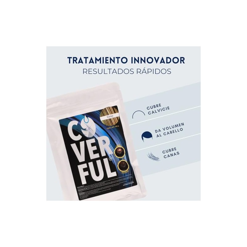 Fibra Capilar Coverful Premium 100 Gramos Para Cubrir Calvicie, Canas